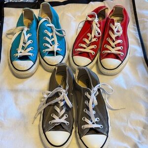 Converse unisex Sneakers - Red, Blue, and Gray
